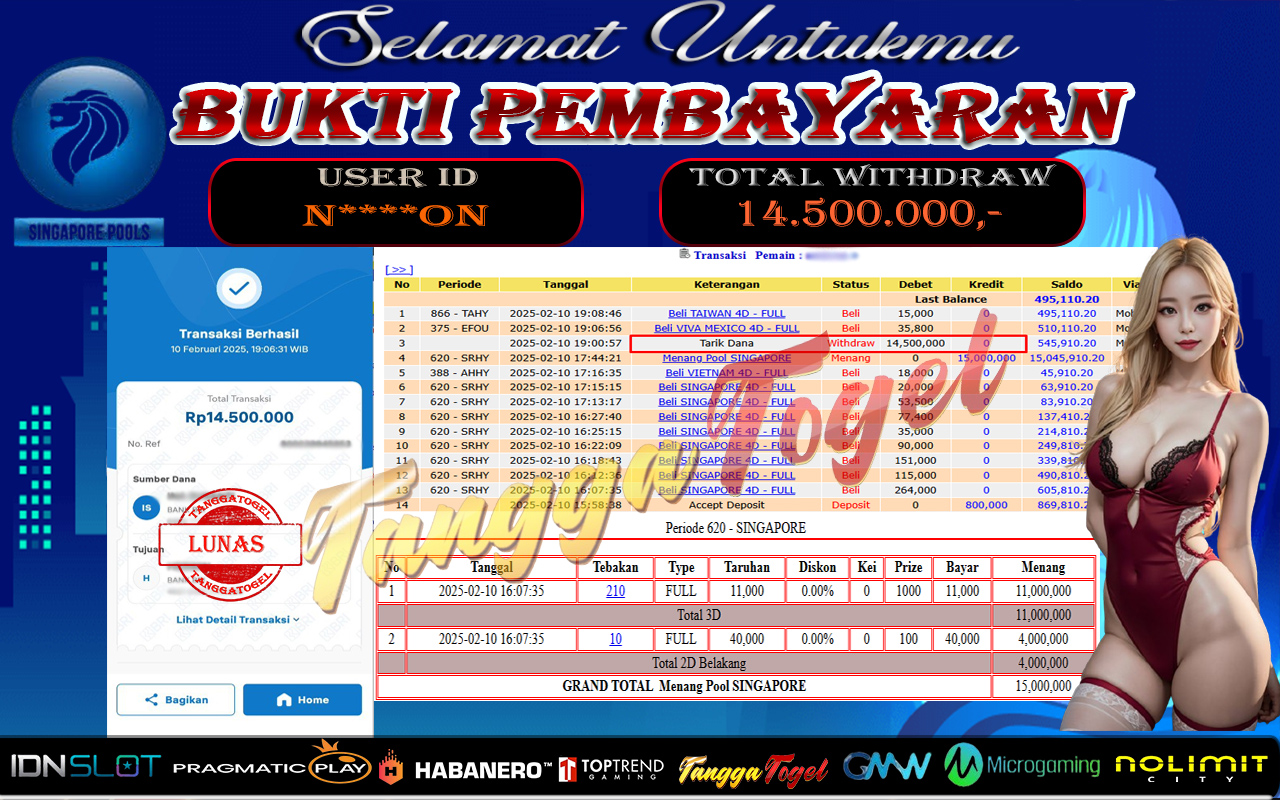 Tanggatogel Bukti Jackpot Togel