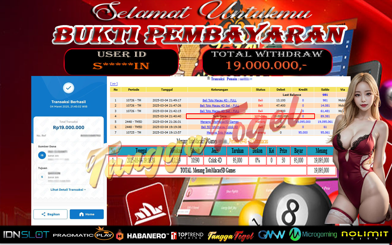 Tanggatogel Bukti Jackpot Togel